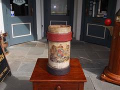 British Royal Navy Leather Shot Bucket, Circa 1820