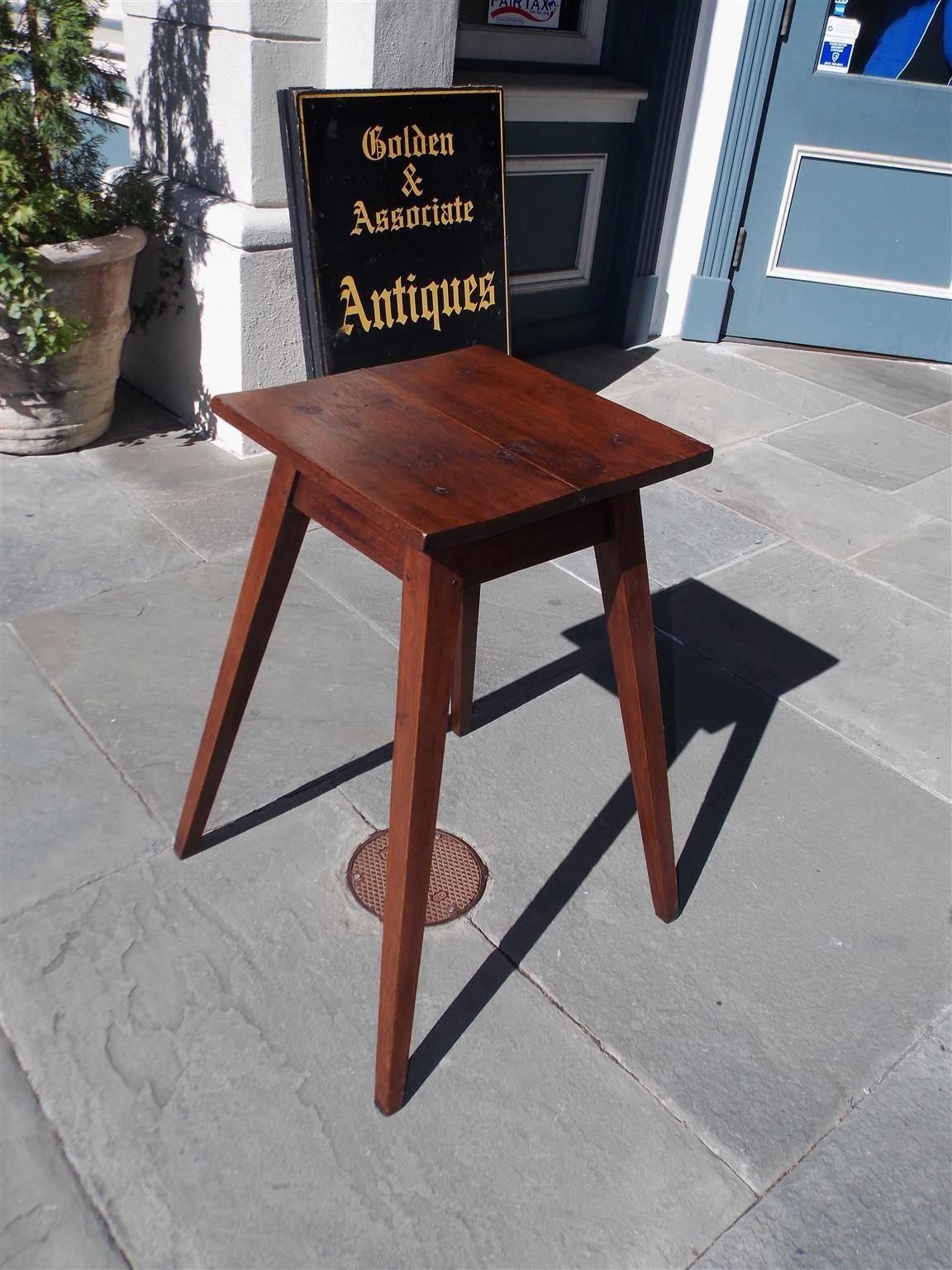 Hand-Carved American Walnut Plantation Stand, Circa 1800 For Sale
