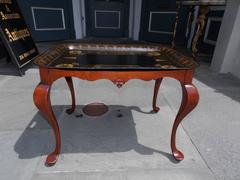 American Tole and Mahogany Tray on Stand, Circa 1830