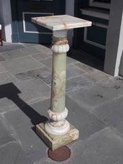 American Marble and Onyx Campaign Pedestal, New York, Circa 1880