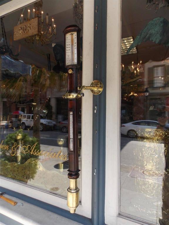 English Mahogany Engraved Gimbaled Barometer, Steele and Son, Liverpool