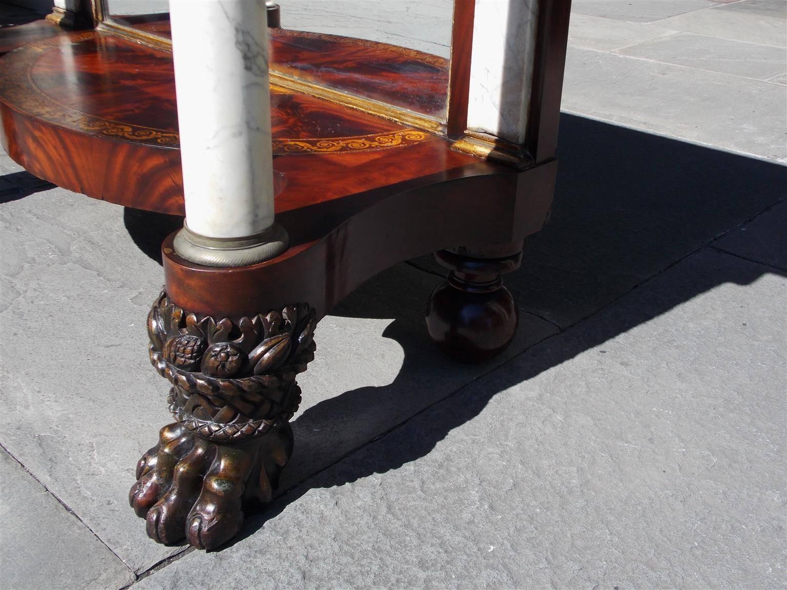 American Mahogany & Marble Console, Circa, 1815 . Attribibuted J. Meeks, NY 2