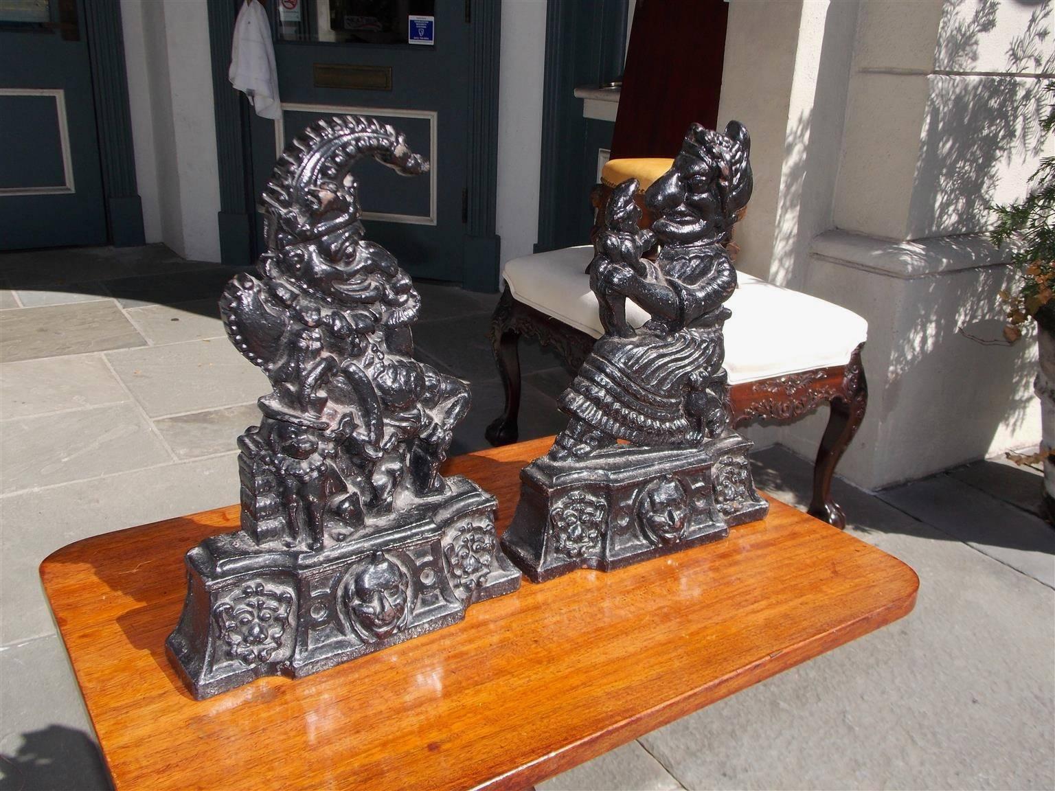 cast iron punch and judy doorstops