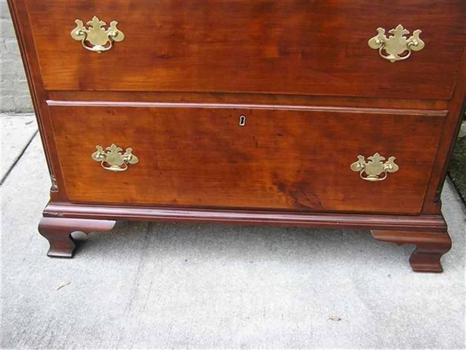American Chippendale Cherry Graduated Tall Chest of Drawers, PA, Circa 1760 1