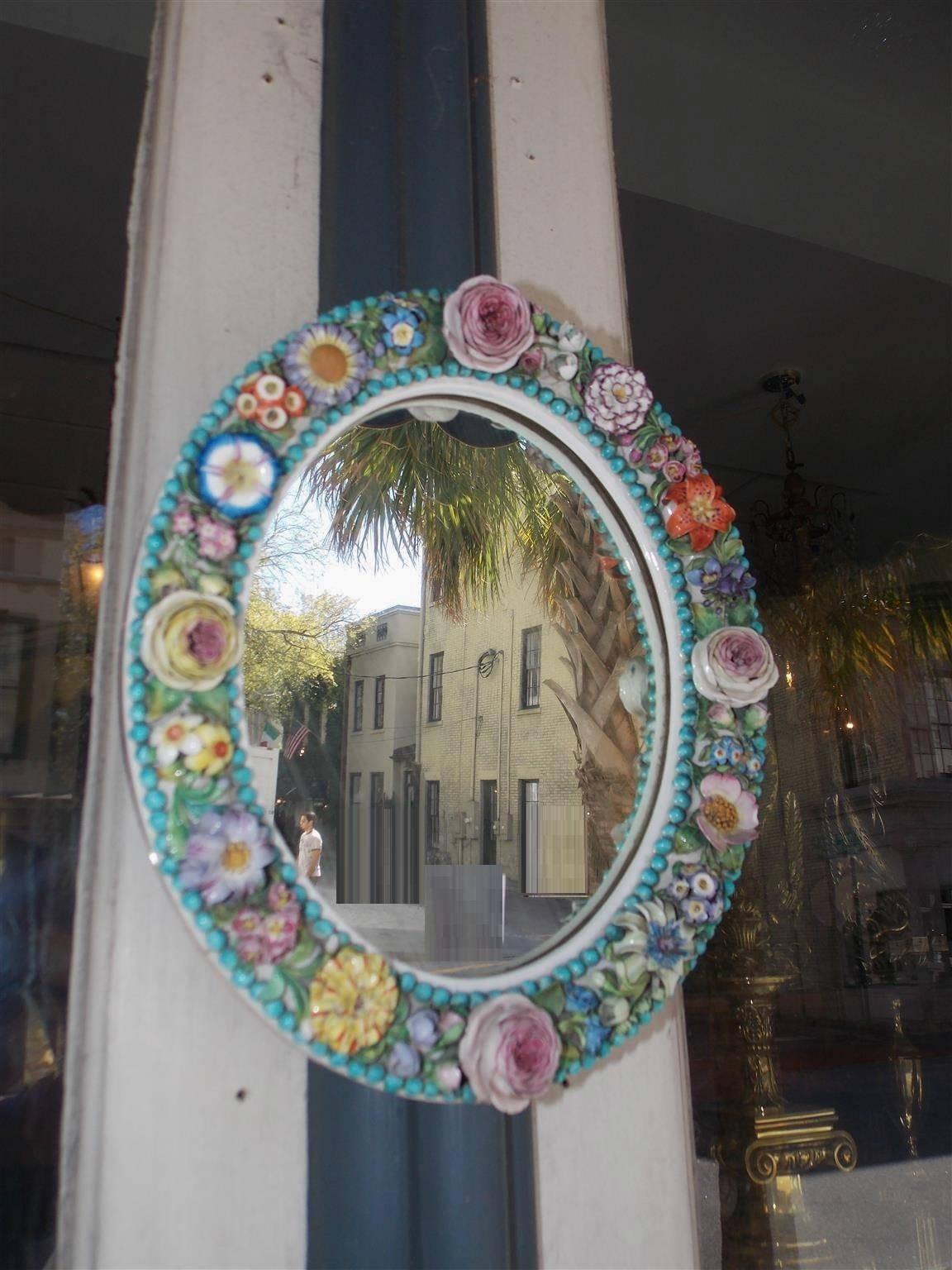 floral wall mirror