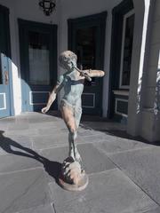 Italian Bronze and Copper Sculpture of Pan Playing Flute, late 19th century