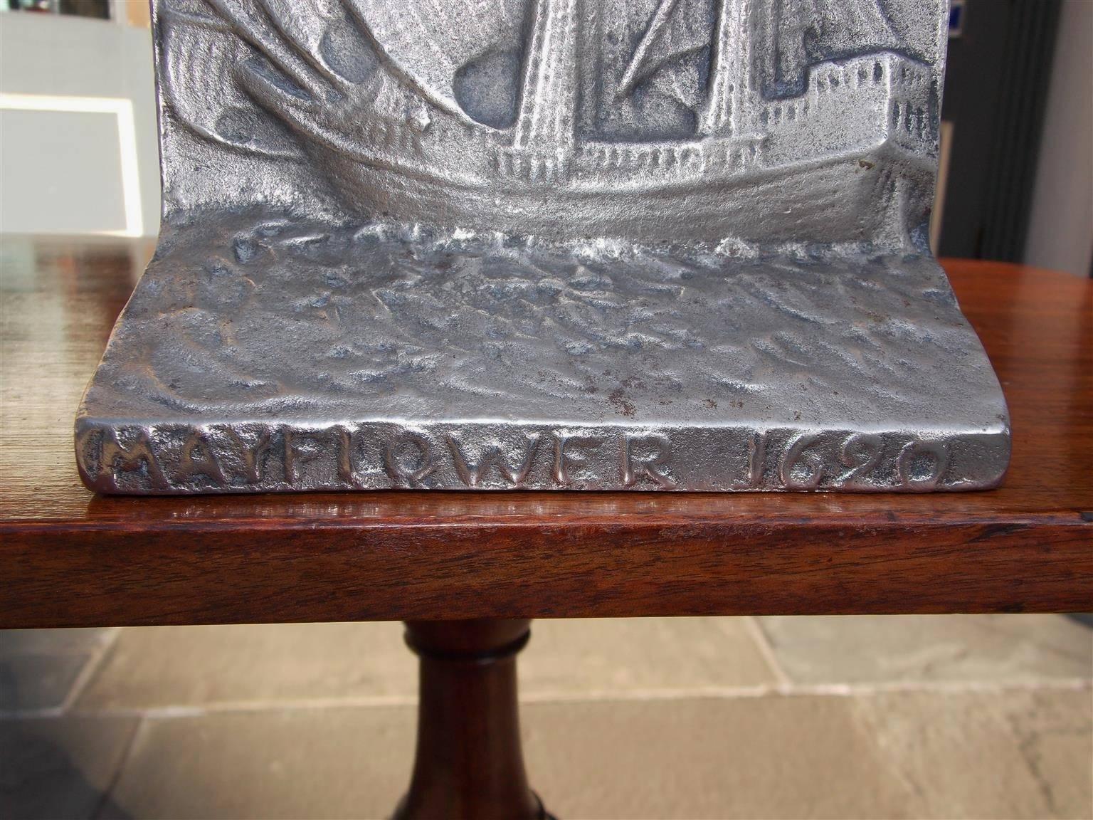 American Cast Iron Sailing Mayflower Doorstop, Circa 1880 In Excellent Condition For Sale In Hollywood, SC