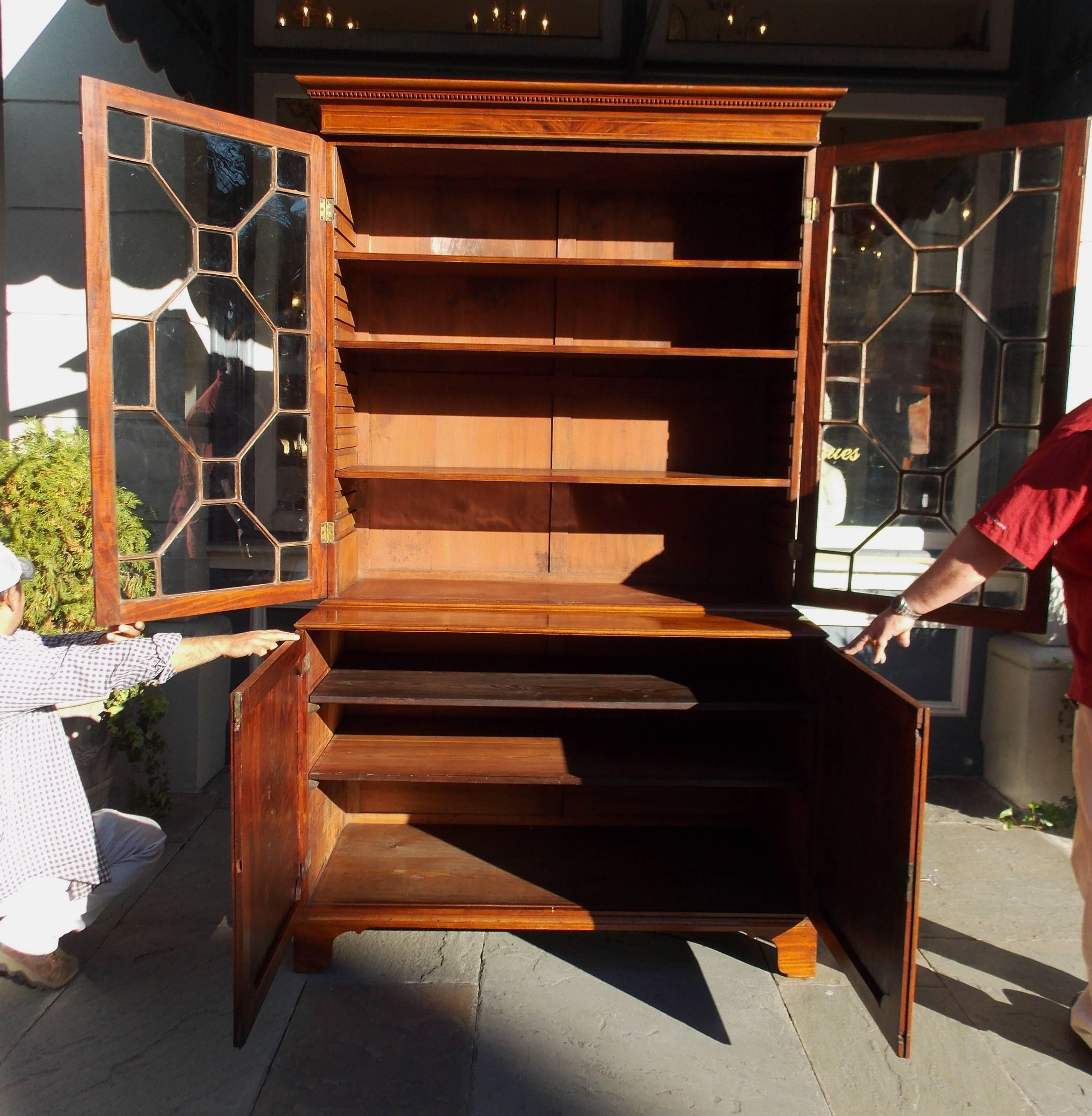 American Charleston Chippendale Mahogany & Cypress China Press, Circa 1780 1