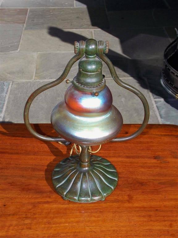 American Tiffany Studios Bronze Desk Lamp, New York, Circa 1920 For Sale