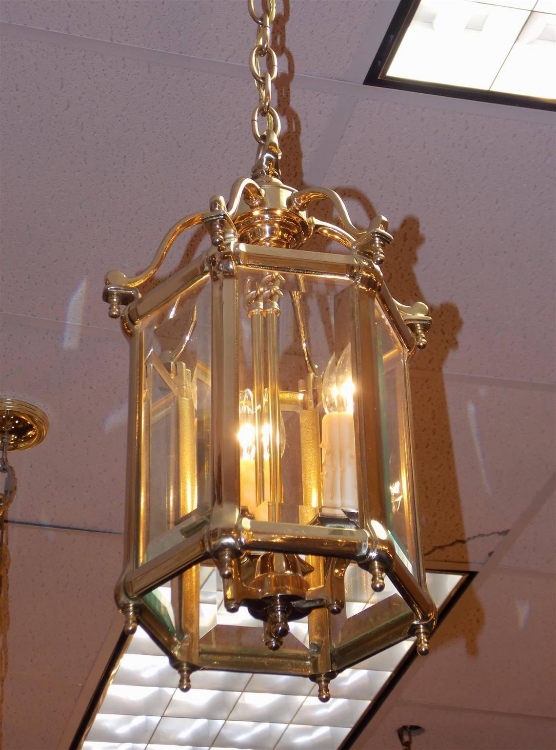 brass hexagon lantern