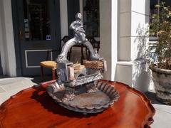 American Figural Cast Iron Shoe Shiner Boot Scraper, Circa 1830