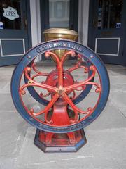 American Cast Iron Painted Coffee Grinder, Star Mill, Philadelphia, Circa 1885