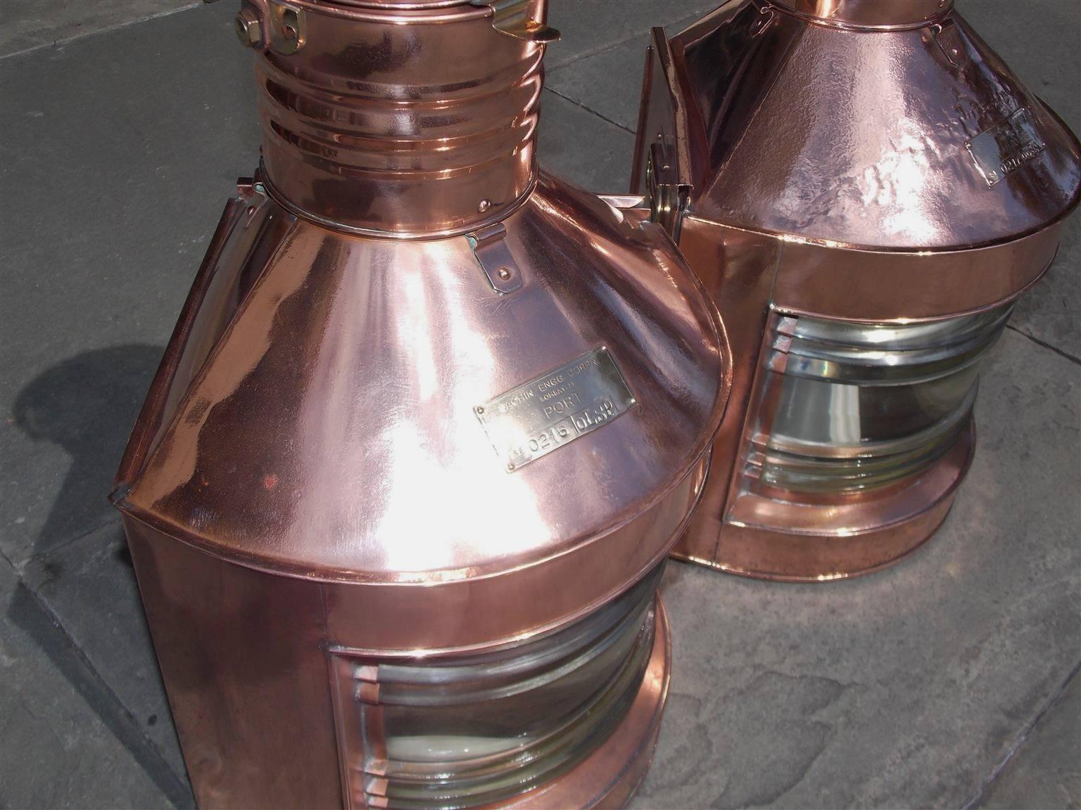 brass port and starboard lights