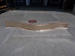 English Brass Serpentine Pierced Gallery and Chased Fire Fender, Circa 1780