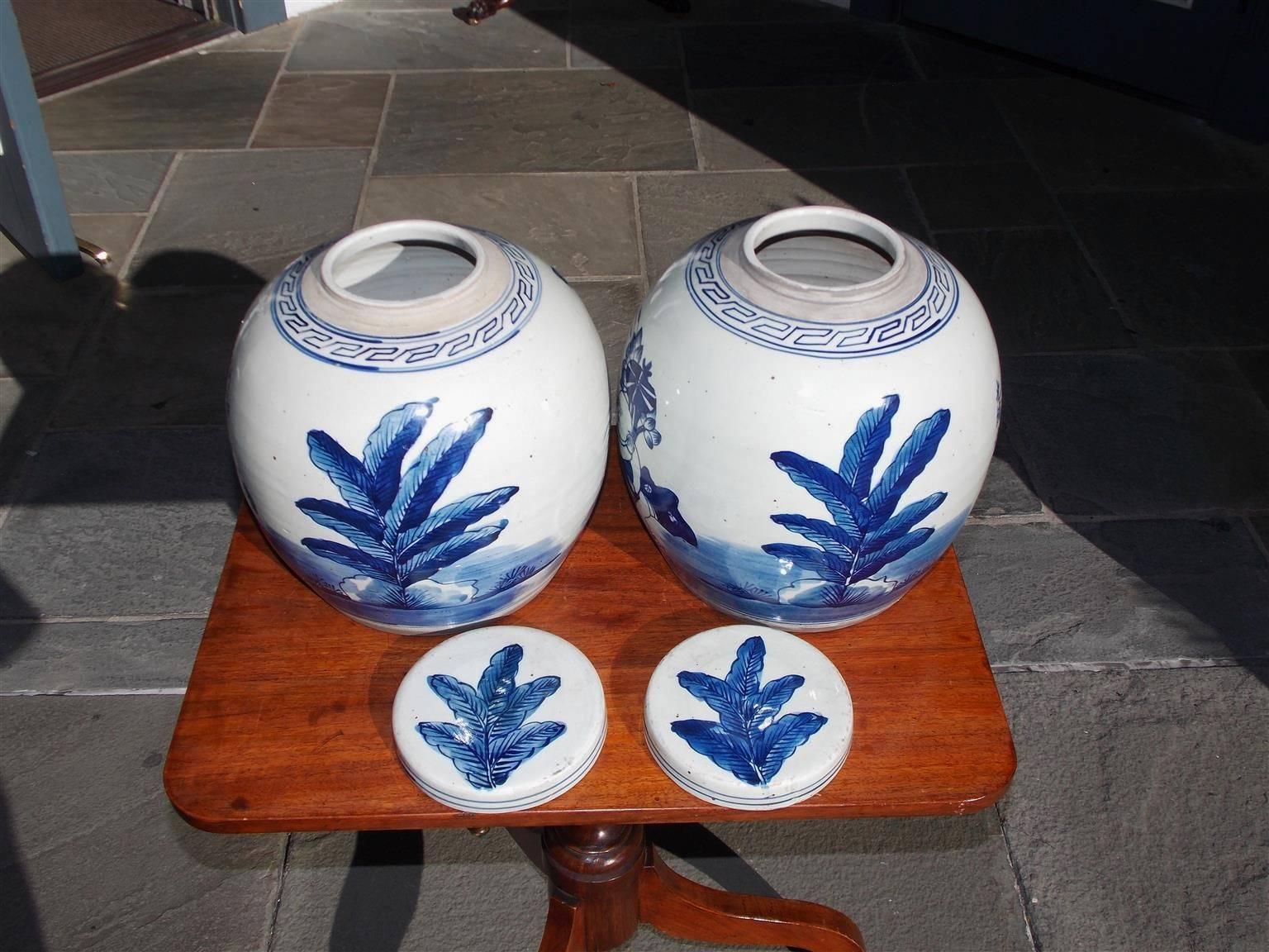 Pair of Chinese Porcelain Glazed Figural Ginger Jars with Lids, 20th Century For Sale 4