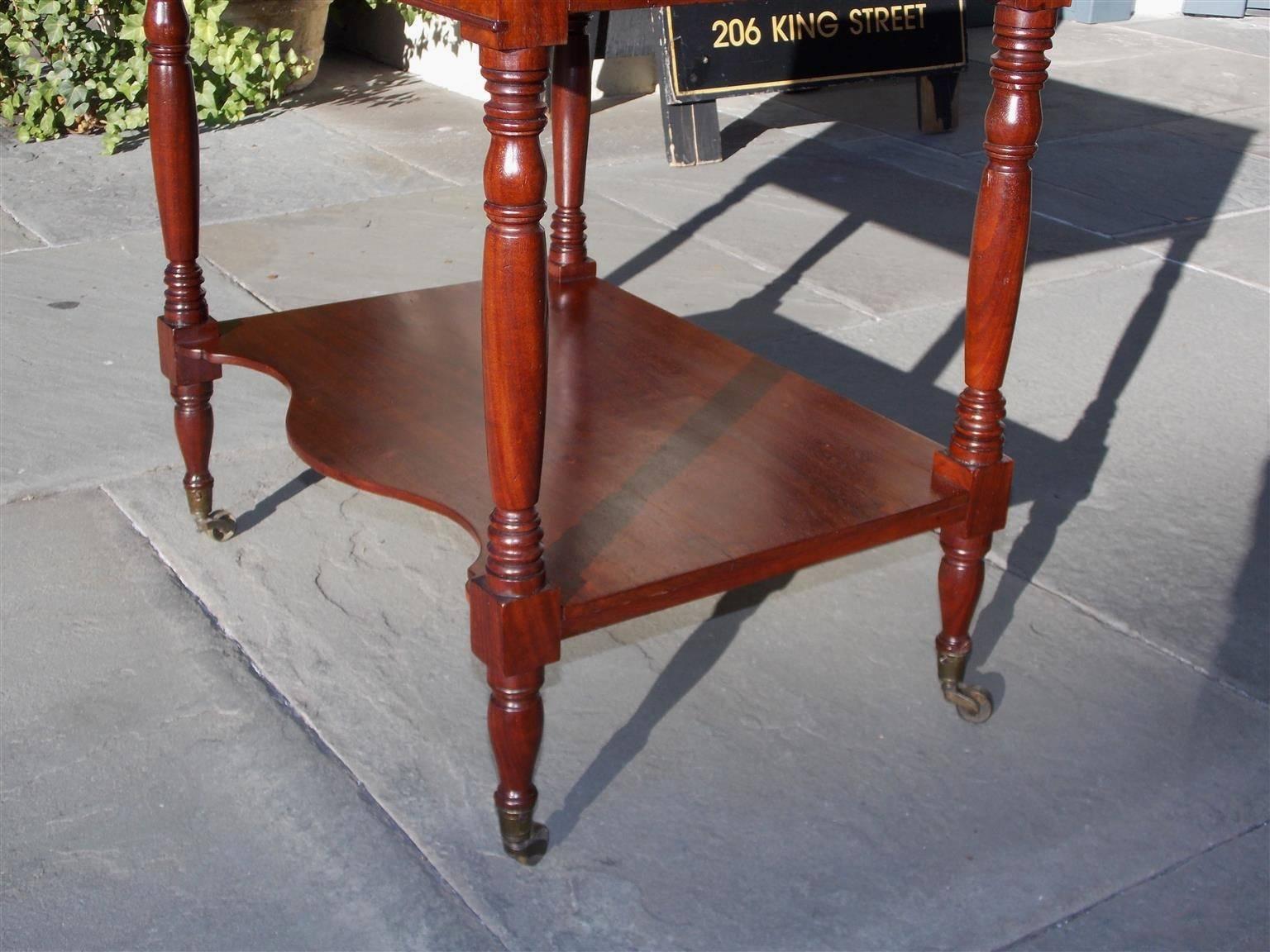 American Sheraton Mahogany Work Table with Fitted Interior Desk, Circa 1815 4