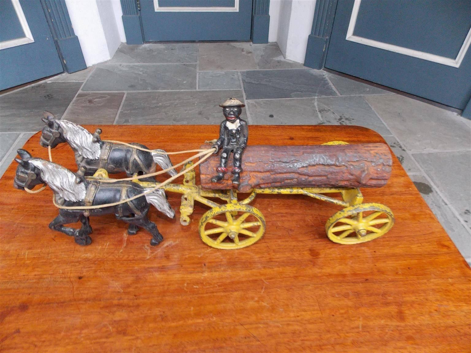 cast iron toys horse and wagon
