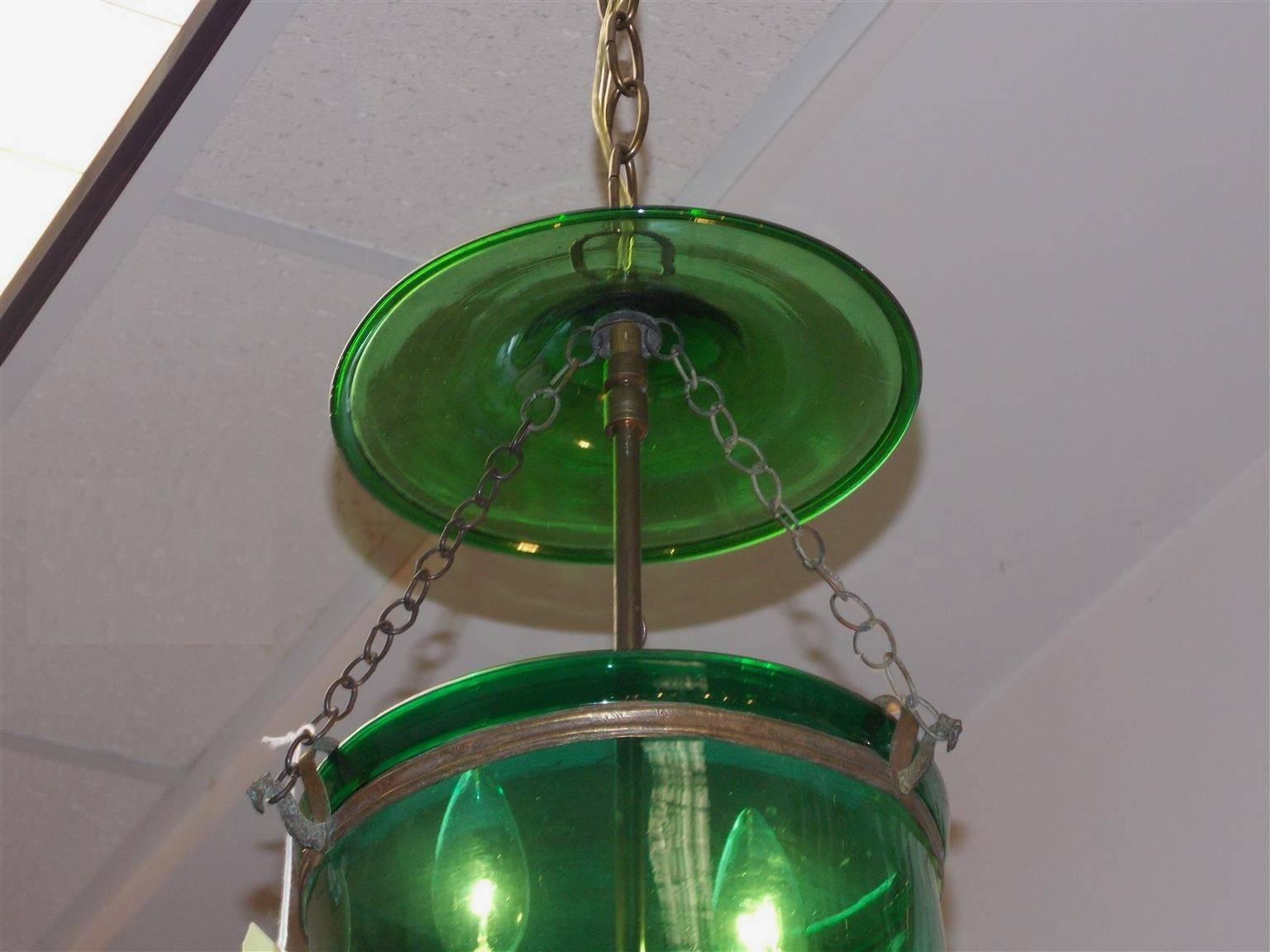 green glass lantern