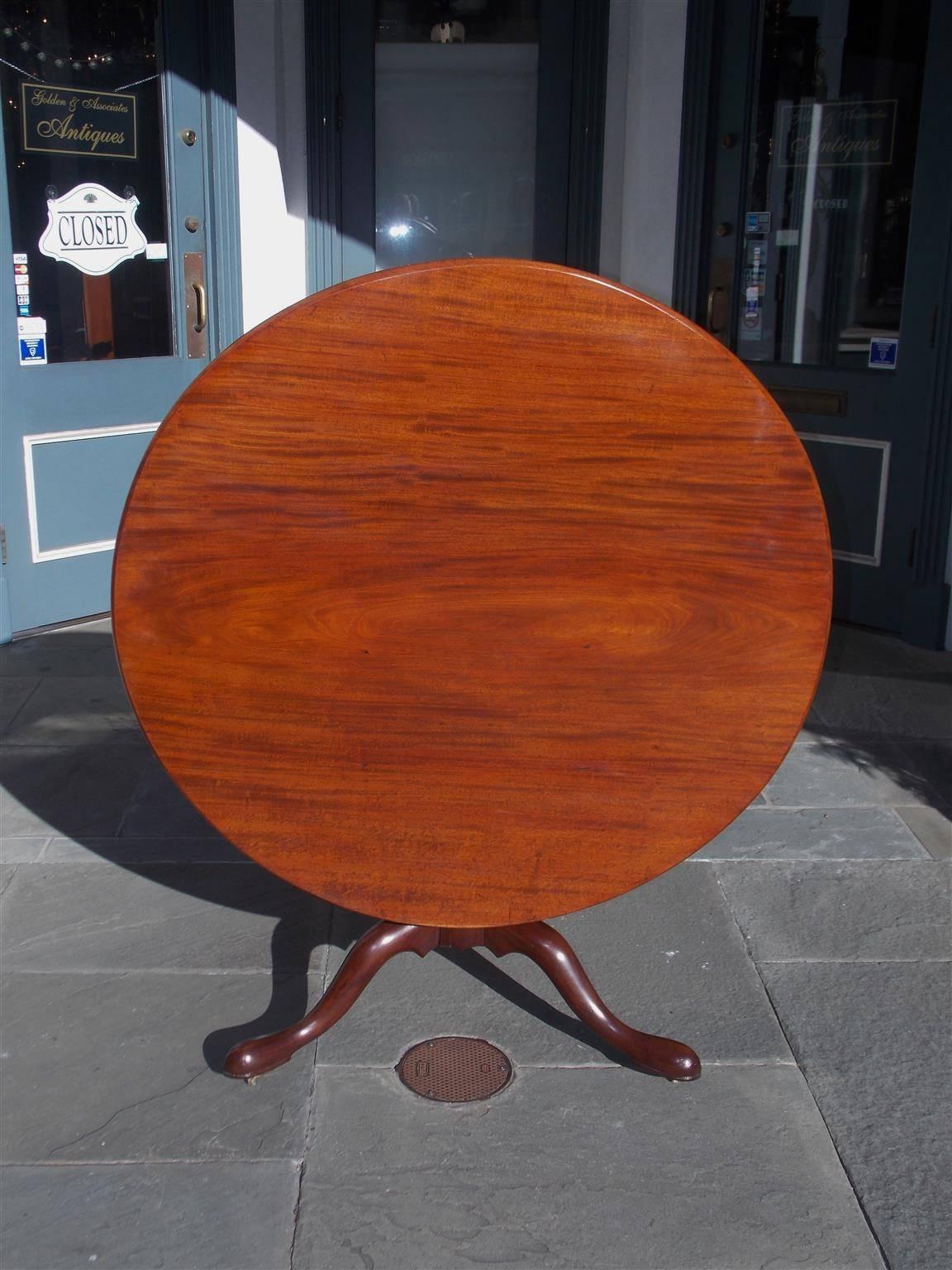 English Chippendale Mahogany Center Table With One Board Top.  Circa 1760 In Excellent Condition For Sale In Hollywood, SC