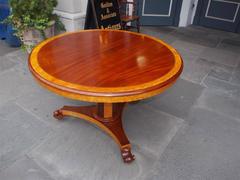 American Mahogany and Bird's-Eye Maple Center Table, NY, Circa 1820