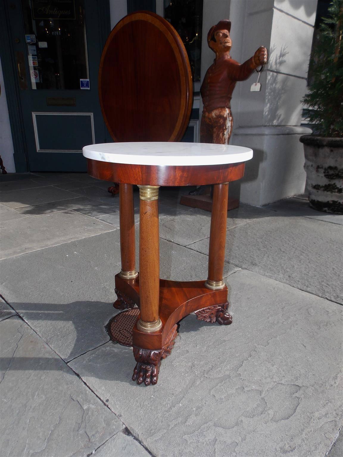 American Federal Mahogany Marble-Top Miniature Console, NY,  Circa 1820 In Excellent Condition In Hollywood, SC