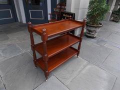 English Mahogany Reeded Three-Tiered Trolley, Circa 1820