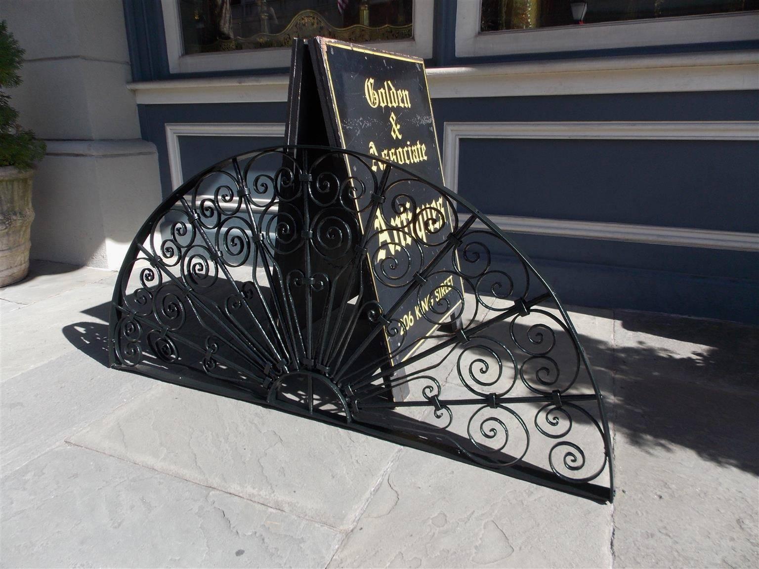 wrought iron transom