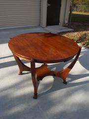 Mesa de juego reversible de roble americano, circa 1890