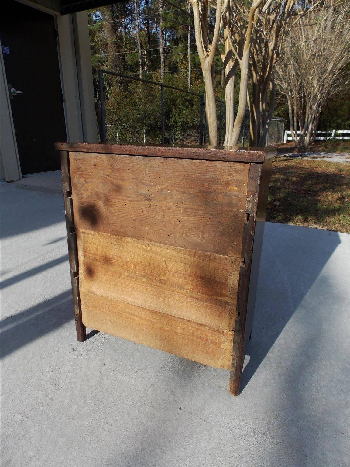 American Chippendale Walnut and Mahogany Inlaid Miniature Chest, Circa 1770 For Sale 1