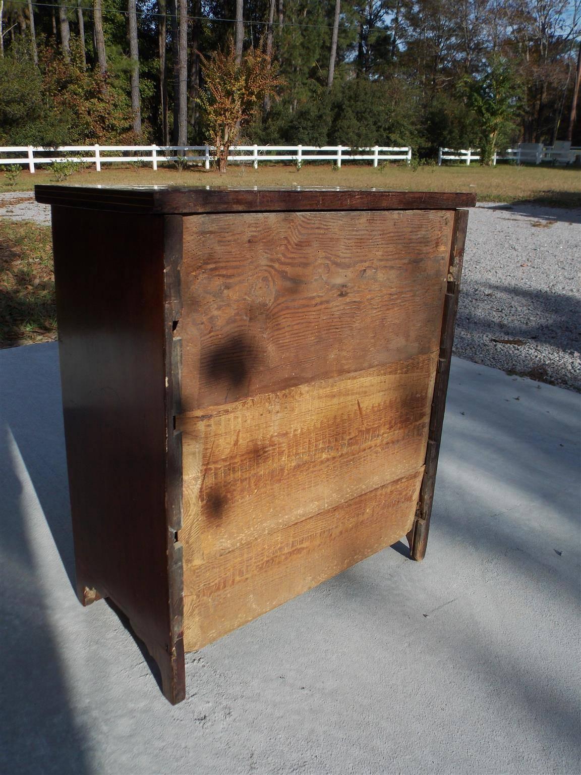 American Chippendale Walnut and Mahogany Inlaid Miniature Chest, Circa 1770 For Sale 2