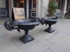 Pair of American Cast Iron Garden Planters, Circa 1825
