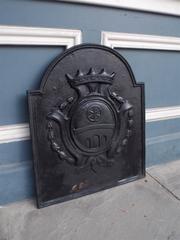 English Cast Iron Coat of Arms Fireback, Circa 1790