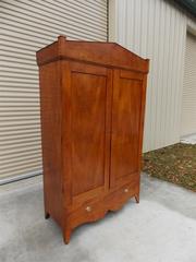 American Hepplewhite Tiger Maple Armoire, Circa 1800