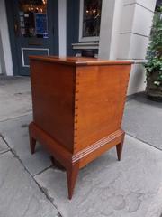 American Walnut Hinged Sugar Chest on Stand with Exposed Dovetails TN / KY  1810