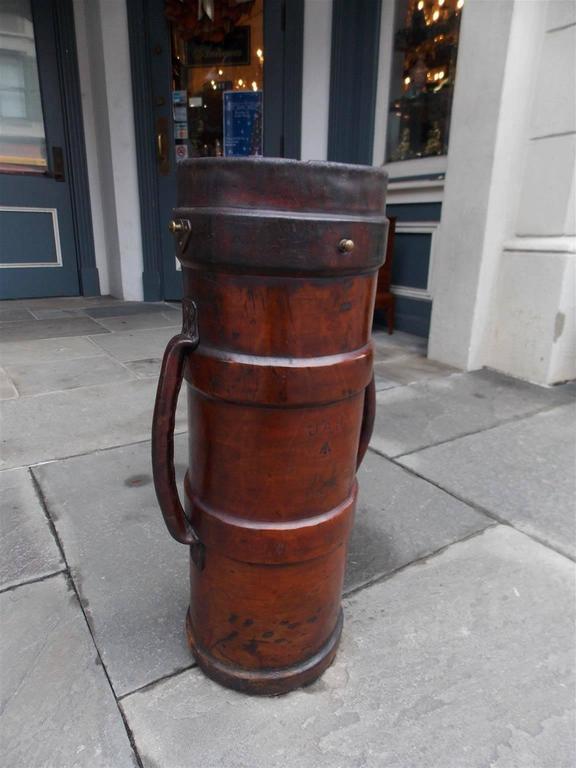English Leather Cannon Ball Carrier, Circa 1840 at 1stDibs