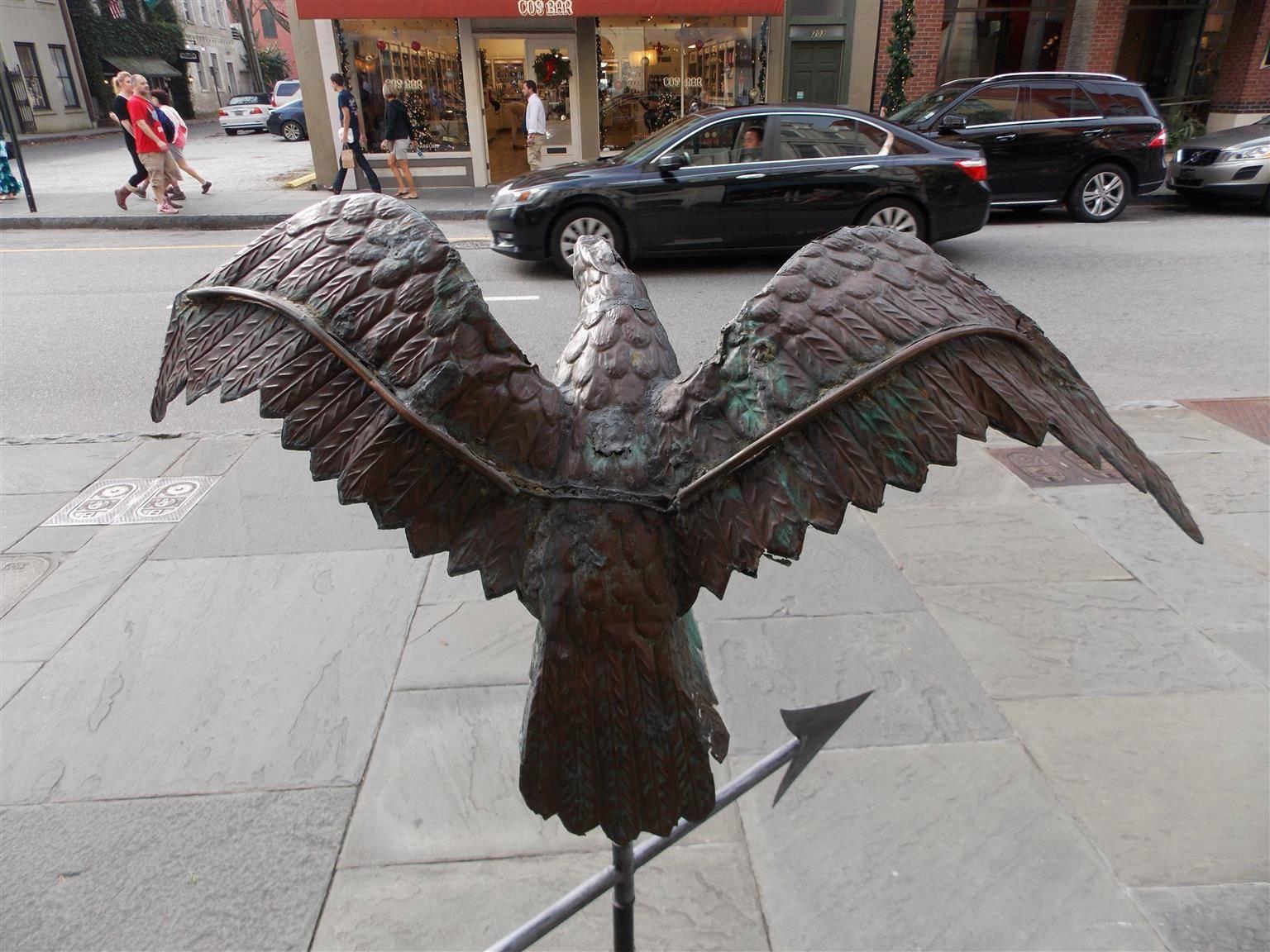 American Full Bodied Copper Eagle Directional Weather Vane, Circa 1883 2