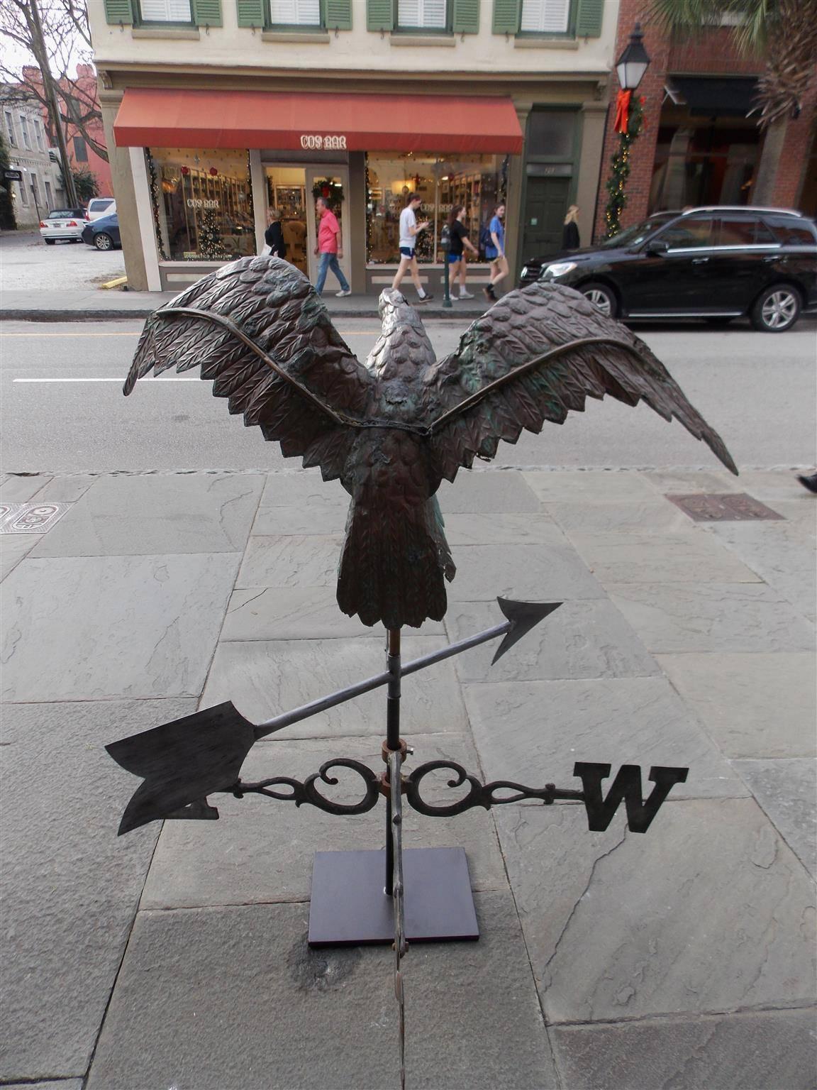 American Full Bodied Copper Eagle Directional Weather Vane, Circa 1883 1