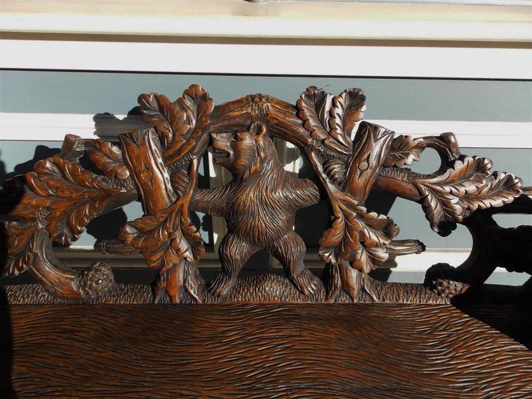 Switzerland Black Forest Carved Bear Bench Circa 1900 At 1stdibs