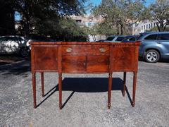 American Mahogany Bow Front Sideboard . Circa 1815
