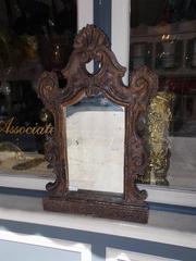 Italian Gilt Shell Cartouche Acanthus Mirror. Circa 1730