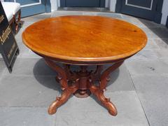 French Walnut One Board Top Center Table, Circa 1820