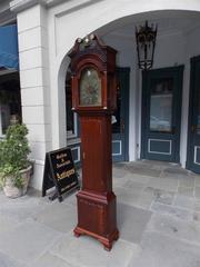 English Chippendale Mahogany Fret Work Tall Case Clock, Baxter, Bristol, C.1770