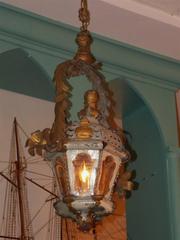 Pair of Venetian Tin Painted & Gilt Hanging Hall Lanterns, Circa 1830