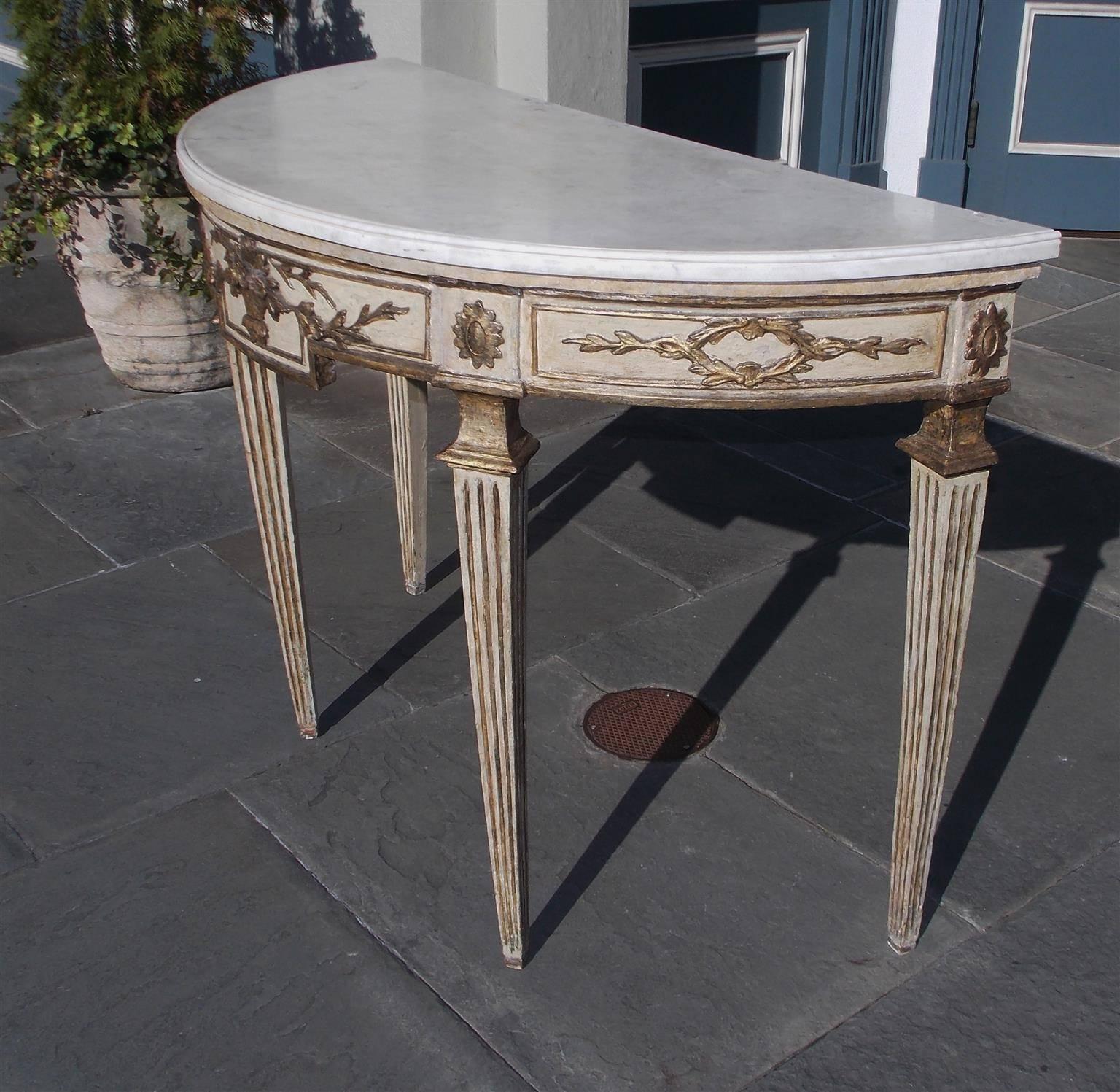 18th Century and Earlier Italian Marble Top Console For Sale