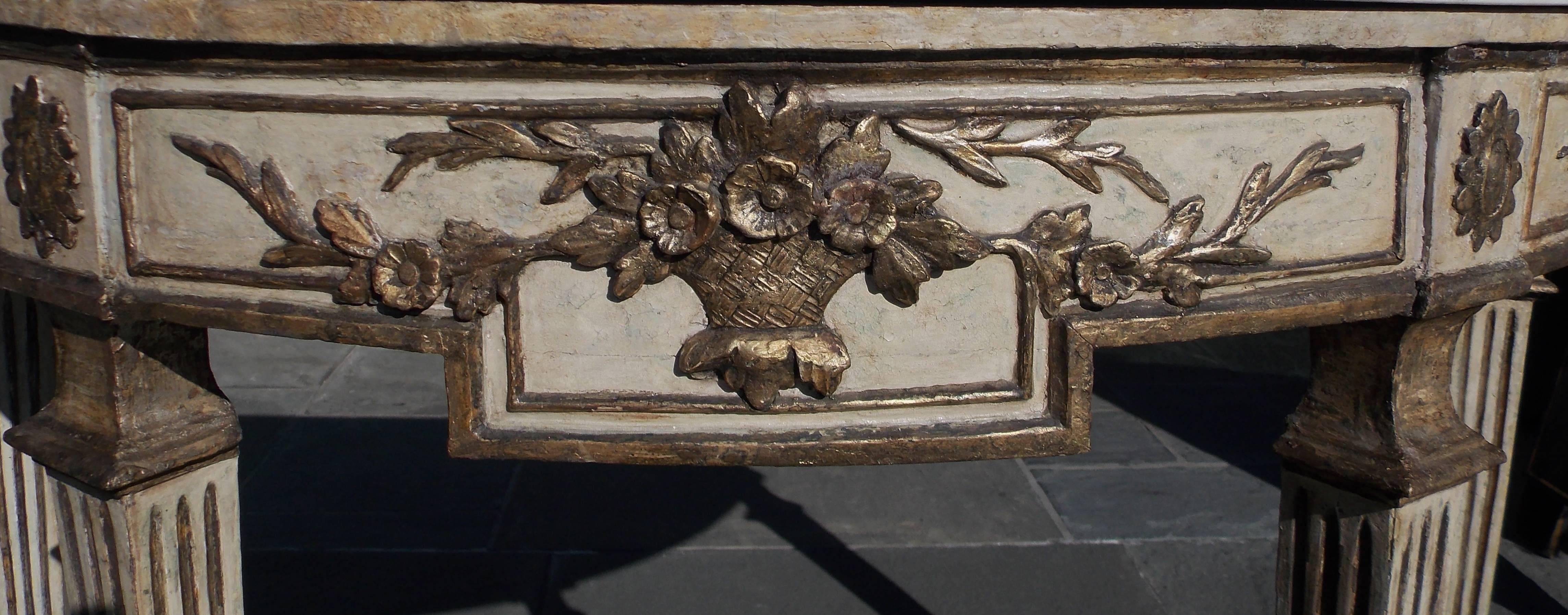 Italian Marble Top Console For Sale 2