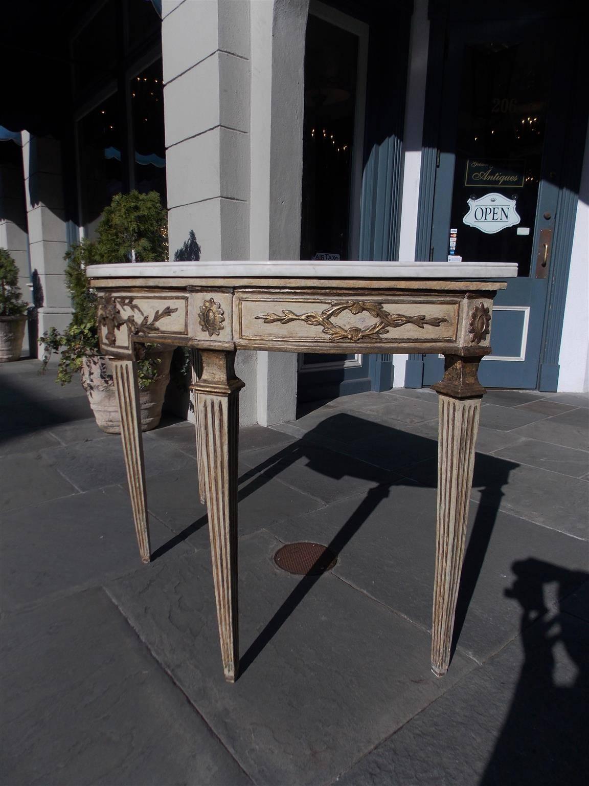 Italian Marble Top Console For Sale 4