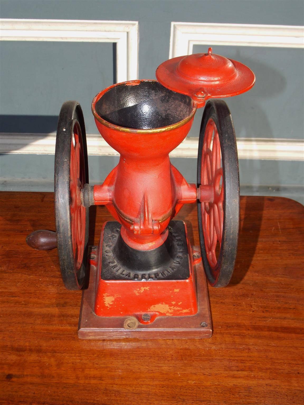 American Cast Iron and Painted Coffee Mill, Enterprise Mfg Co, Phil, Circa 1888 1