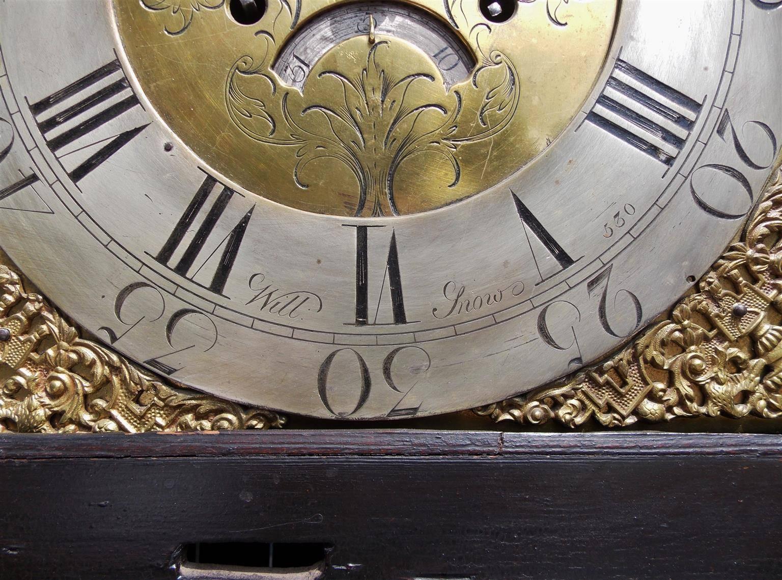 English Chinoiserie Figural Tall Case Clock, Maker William Snow, Circa 1760 1