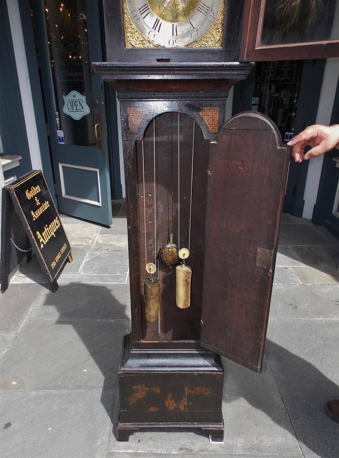 English Chinoiserie Figural Tall Case Clock, Maker William Snow, Circa 1760 3