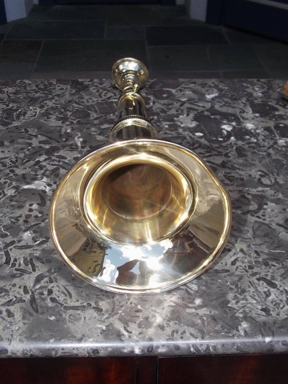 American Cast Brass Yachtsman's Spearing Trumpet, Circa 1850 In Excellent Condition In Hollywood, SC